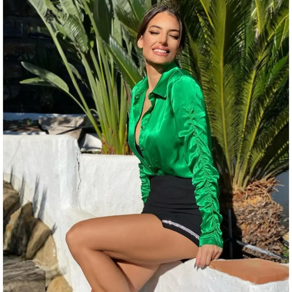 ZARA Button Down Blouse NWT - Picture 2 of 16